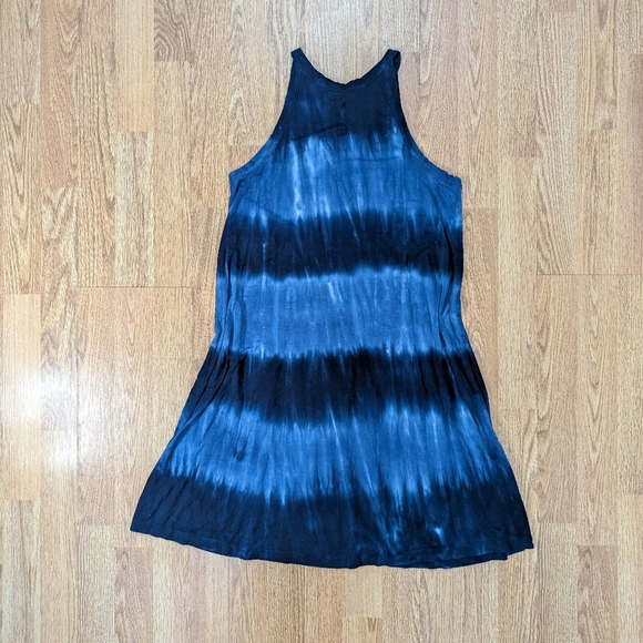 Old Navy Dark Navy Blue Tie Dye Striped Summer Dress - Picture 6 of 6